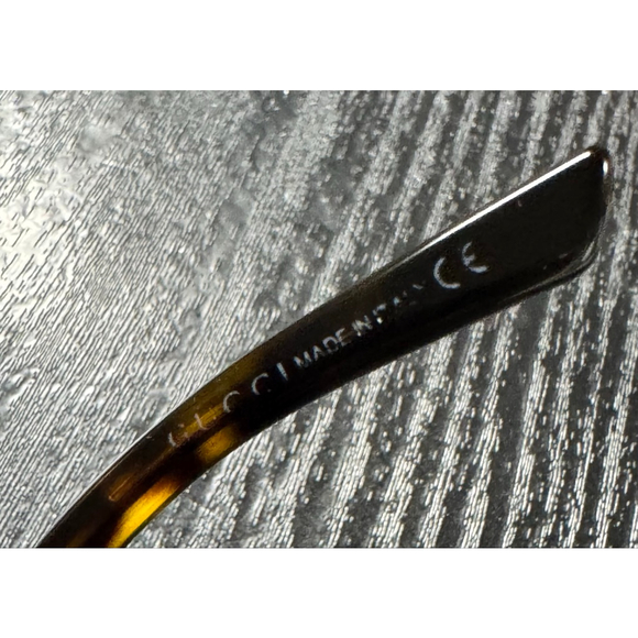 🔥😎GUCCI GG AUTHENTIC Brown Gradient Havana Tortoise Shell Rimless aviator Sung - Picture 8 of 8